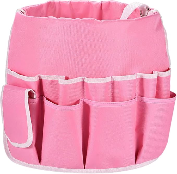 Gardening Tools Bucket Bag Tool Resistant Portable Gifts for Dad Bucket Tool Organizer for Garden Tools for Outdoor, Pink