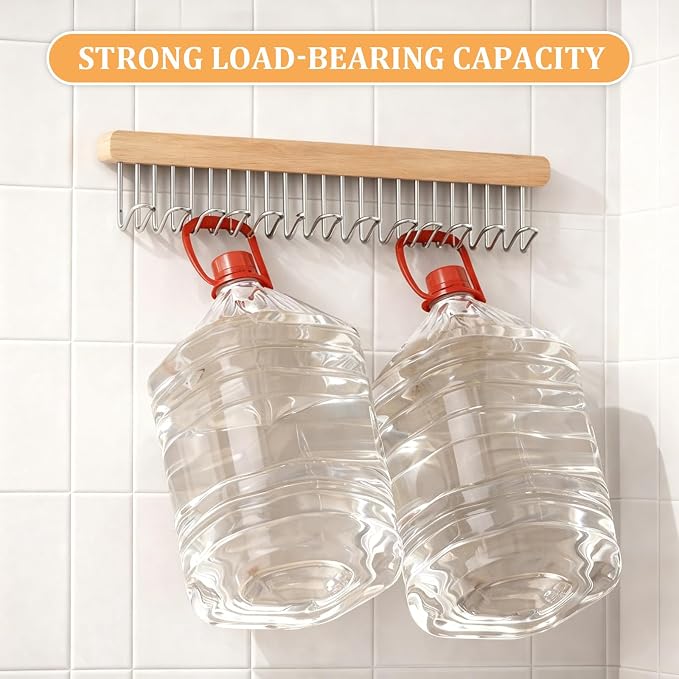 Yookeer 2 Pack Belt Organizer Pull out for Closet Belt Hanger Wall Mounted 16.1 Inch Valet Rods Ties Racks Extending with 12 Metal Hooks for Hanging Tank Tops Scarf Bras Key Storage Hanger Accessories
