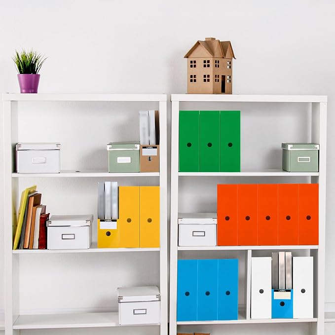 Geyee 50 Pcs Cardboard Magazine Holder Magazine File Holder Magazine Storage Box Document Magazine File Organizer with 50 Pcs Labels for School Office Home Supplies (Multicolor)