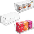 iDesign Stackable Open-Front Storage Bins for Kitchen and Pantry Organization - Set of 3 - Clear