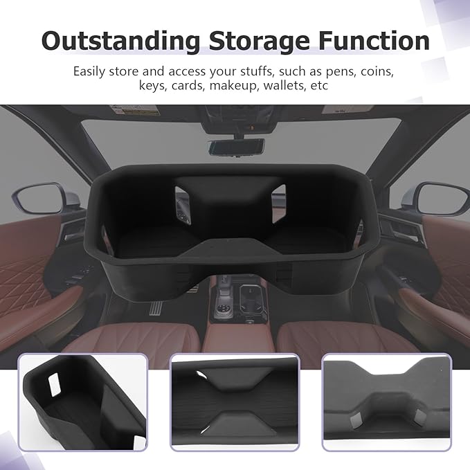 LUWU 2025 Outlander Center Console Cup Holder Compatible with 2025 Mitsubishi Outlander ES/SE/SEL/Trail Edition Accessories Center Console Silicone Cup Holder Insert[NOT FOR 2025 Outlander PHEV&Sport]