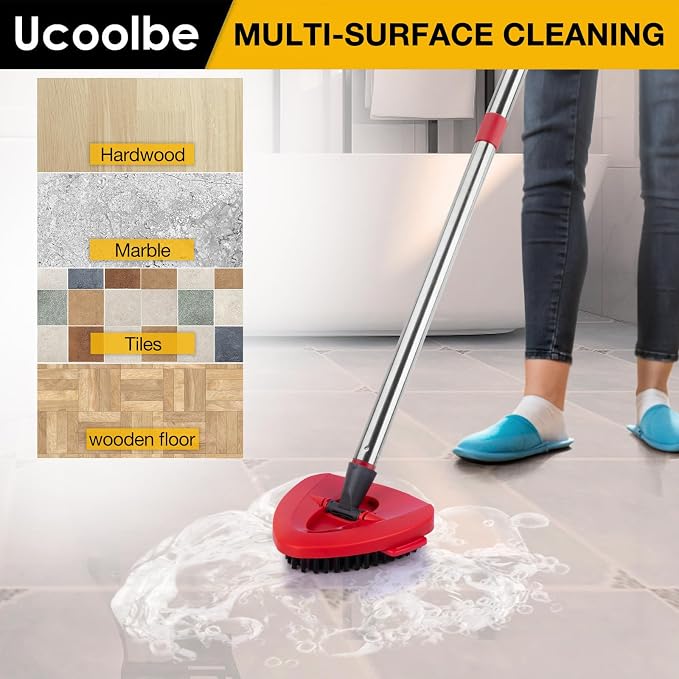 Spin Mop Scrub Brush for O-Cedar EasyWring 1-Tank Mop Head, Stiff Bristle | Scrub brush head only; handle/base not included. Not for RinseClean 2-Tank. Nylon bristles clean tile, grout, tubs & decks.
