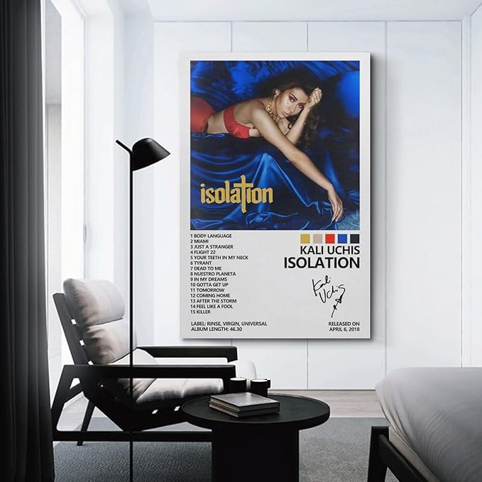 Kali Uchis Poster Indie Music Album Cover Art Wall Canvas Picture Suitable for Modern Office Bedroom Living Room Room Decor Gift 16x24inch(40x60cm) Unframe-style