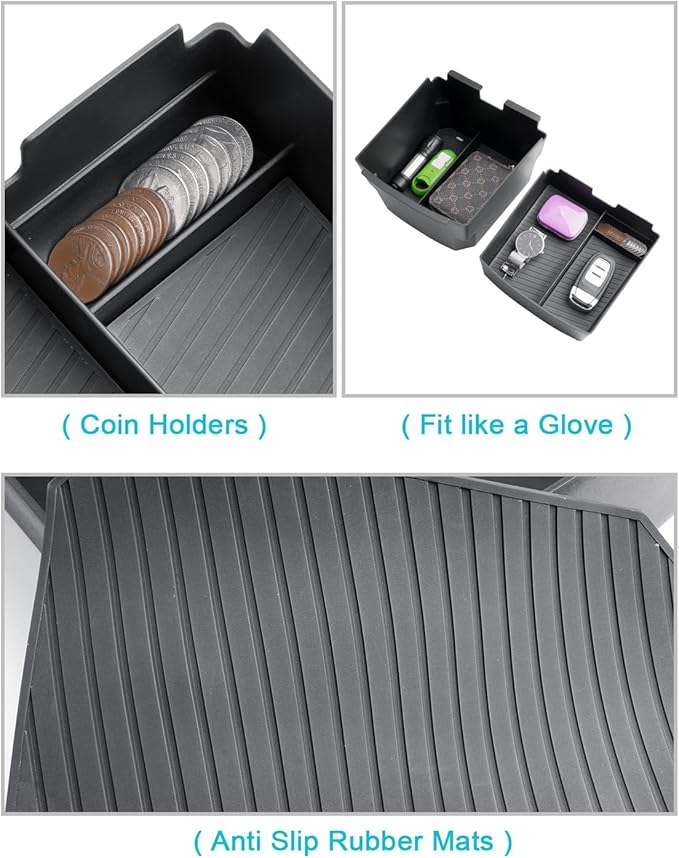 CDEFG 3Pcs for 2026 Hyundai Tucson Center Console Organizer, for 2025 2026 Hyundai Tucson (Hybrid/Limited) Accessories Middle Console & Lower Console Organizer Tray Storage Box