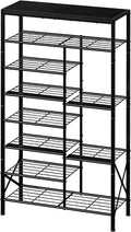 8-Tier Shoe Rack, Shoe Storage Organizer with Boots Storage, Large Capacity Shoe Shelf Holds 20-23 Pairs of Shoes, Durable and Stable, for Entryway, Closet, Hallway, Dorm Room, Black