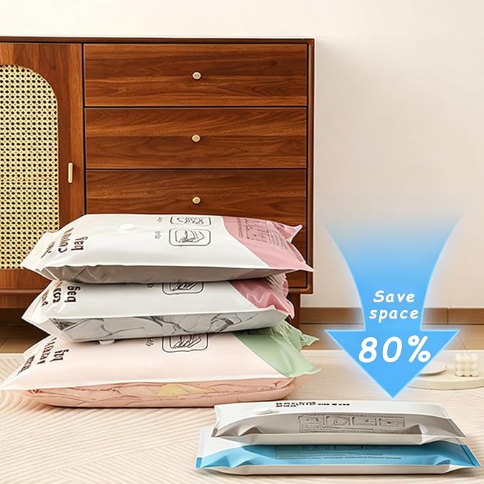 Hanari Vacuum Storage Bags for Travel with Electric Pump, 15 Combo 5(S+M+L) | Save 80% Space|Wireless Electric Pump|Vacuum Bags for Travel|Clothing Storage|1500mAh Battery|4000Pa Suction