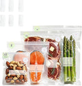 Reusable Vacuum Sealer Bags for Food – 30 Pack 8.3 * 8.7 Inches, Leak-Proof & BPA-Free, Includes 6 Free Bag Clips, Ideal for Food Storage,Sous Vide,Freezer & Handheld Vacuum Sealer Compatible