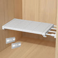 Closet Tension Shelf Rod Expandable Shelf, Adjustable Storage Rack, DIY Organizer Divider Separator for Cabinet Wardrobe Cupboard Kitchen Bathroom (Size:48-80cm)