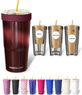 Frost Buddy Togo Buddy 30oz Tumbler - Insulated Stainless Steel (Cinnamon) | Double-wall vacuum insulated | Spill-proof flip lid | 18/8 premium stainless steel | Cup-holder friendly