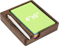 Buqoo Black Walnut Wood Sticky Note Holder with Pen Slot 4x6 Memo Pad | Black walnut wood sticky note holder with pen slot, fits 4x6 memo pads and features U-shaped opening for easy access