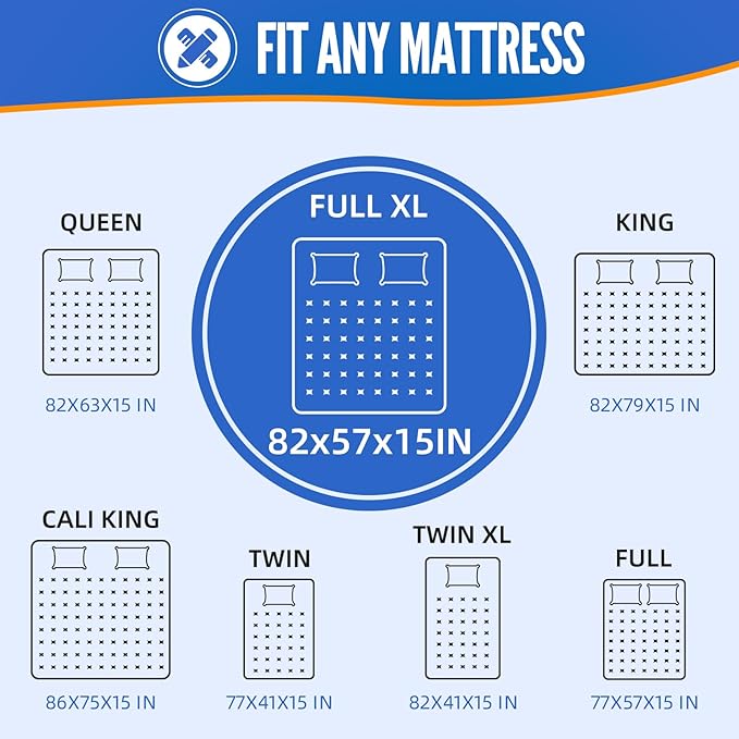 BAGAIL Mattress Bags for Moving, Mattress Covers with Heavy Duty Handles, Reusable Mattress Storage Bag for Moving Supplies(Blue, Full XL)