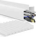 Delamu 157in Cable Management Under Desk, Safe & Tidy Under Desk Cable Management for Home & Office, Cord Organizer for Desks, Wire Organizer Kit, 10 Pack White