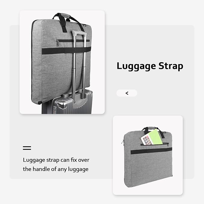 MATEIN Carry On Garment Bags for Travel, Water Resistant Hanging Suit Bag | Foldable Garment Luggage, Wrinkle Free, Suitcase Cover, Detachable Strap, For Men Women, For Suit Gown Overshirt Sweater