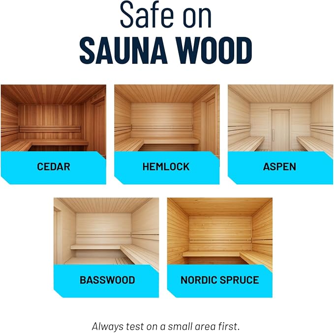 Mission Control 32 oz Sauna Wood Cleaner Spray | Removes Sweat, Body Oils & Buildup From Interior Surfaces Including Cedar - Wood-Safe Formula for Regular Sauna Maintenance