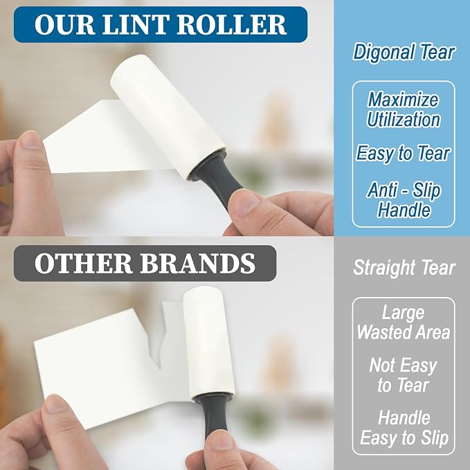 40Pcs Mini Lint Roller Travel Size, Mini Lint Roller for Purse, Portable Lint Rollers for Pet Clothes Travel Lint Bursh Rollers, Cat Hair Extra Sticky Clothes Removal Tool for Bag Furniture 5.9×1.1In