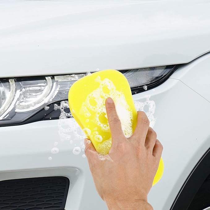 Abaodam 10pcs High Density Cleaning Sponges Multipurpose Microfibre Tools for Car Washing Home and Furniture Cleaning Easy to Use and Store Dirt Removal