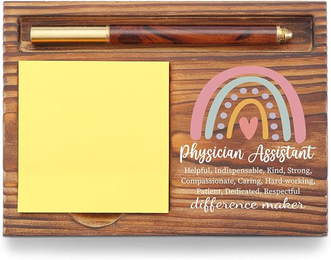Physician Assistant Appreciation Gifts Sticky Note Holder, Thank You for Physician Assistant Associate, Medical Student Grad Gift for PA, Clinic Hospital Self-Stick Note Pad Holders TZP54