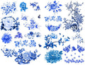 Seasonstorm Blue Flowers Vintage Aesthetic Happy Planner Diary Journal Stationery Scrapbooking Stickers Travel Art Supplies