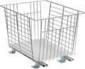 Household Essentials Nickel-Plated Steel Basket Organizer with Clear Plastic Liner
