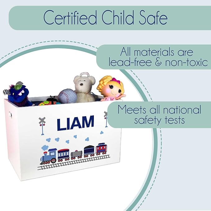 My Bambino Personalized Toy Storage Box and Bin Newborn Gift (Princess) | Personalized Kids Gift