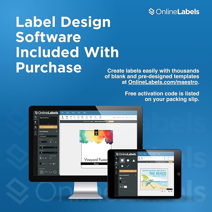8.5 x 5.5 Half-Sheet Shipping Labels - Permanent, White Matte - for FBA, FedEx, UPS - Pack of 4,000 Labels, 2,000 Sheets - Inkjet/Laser Printers - Online Labels