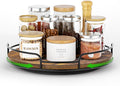 WOWBOX 10" Lazy Susan Organizer for Table Top Rotating Spice Rack Organizations Wood Lazy Susan Turntable Organizer for Cabinet Kitchen Pantry Countertop Bathroom Vanity