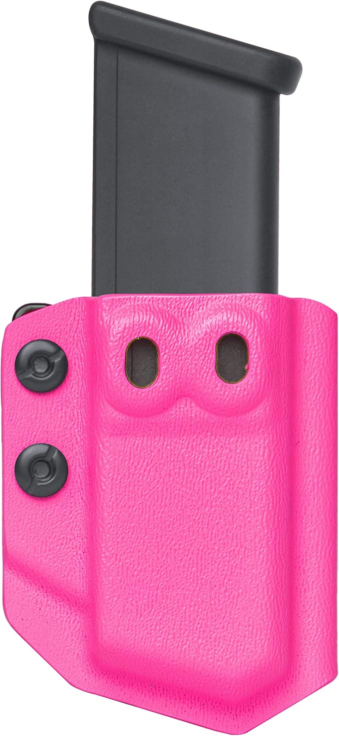 Amberide Universal IWB/OWB Kydex Mag Carrier for 9mm / .40 & .45 ACP Magazines, Single and Double Stack, Adjustable Retention, Ambidextrous, Fits 1.5" Belt, Made in USA