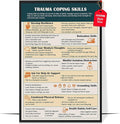 LOLUIS Mental Health Poster, Therapy Educational Supplies Art Print Classroom School Office Decor (Trauma Coping Skills, Custom Frame Type)