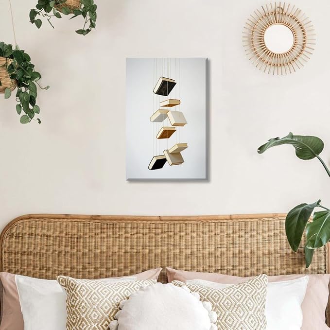 Minimalist Book Art Aesthetic Poster Canvas Wall Art Decoration Living Room Home Decor Bedroom Decoration Poster Unframed16x24inch