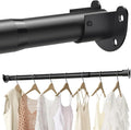 Adjustable Closet Rod, 16 to 102 Inche Stepless Heavy Duty Closet Rods for Hanging Clothes, 1.3 Inch Diameter Closet Hanging Rod for Closet Wardrobes Laundry RV