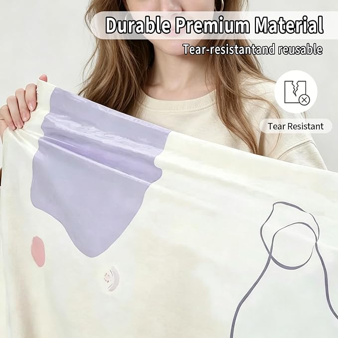 No-Pump Vacuum Storage Bags, Upgrade Large Compression Storage Bags, 3D Standing Upright Design, Pump-Free Press & Seal for Clothes, Comforters, Blankets, Bedding, (5Pack)