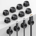 12Pack Cord Organizer Spring Clips, Office Desk Accessories - Lamicall Desk Cable Management Clips, Dorm Room Bedroom Essentials, Phone Charger Cord Holder, Wire Organizer Keeper for Nightstand