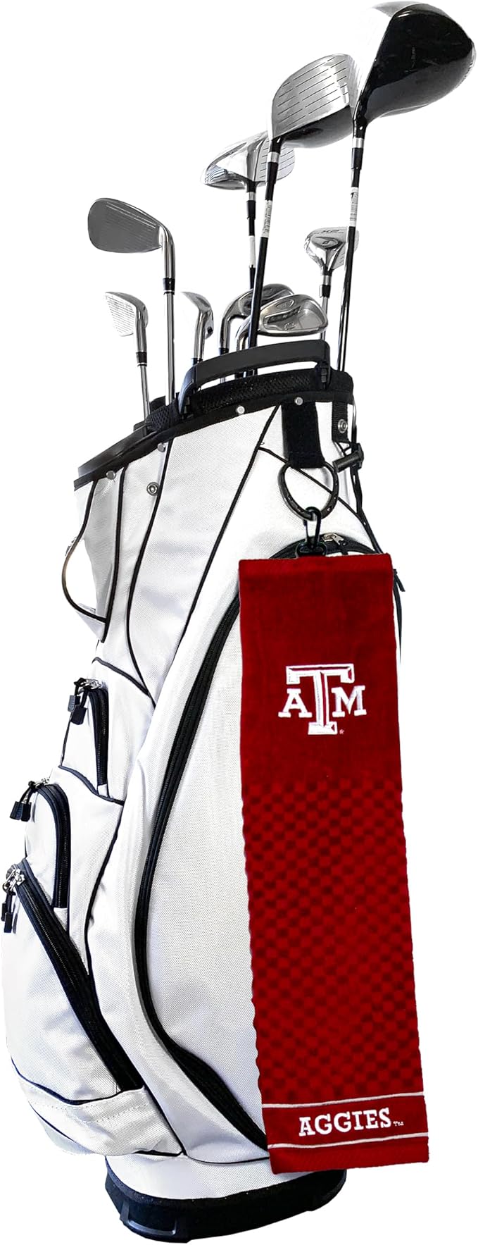 Team Golf NCAA Texas A&M Aggies Embroidered Golf Towel Embroidered Golf Towel, Checkered Scrubber Design, Embroidered Logo