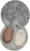 Fox Run White Marble Double Salt Cellar, 4” x 4” x 2.5”