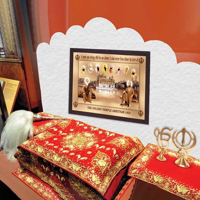 Lord Sikh Guru poster print with frame for Home Decor and Gifting Purpose (229-99)