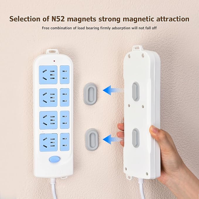 XYOFUN Magnetic Remote Control Holder Wall Mount - 6 Pcs Multicolor | No Drill Self-Adhesive Organizer, For Air Conditioner & TV Remotes, Storage Caddy for Televisions Backside