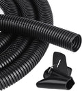 10ft - 1/2 inch Flame Retardant Split Wire Loom Tubing with Installation Tool - Flexible Wire Covers Cord Protectors - Black