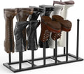 HzTinT Boot Rack, 19.5 Inches Boot Rack Organizer for Tall Boots, Stainless Steel Boot Storage Holder, Free Standing Boot Racks for 6 Pairs Entryway, Closet, Black
