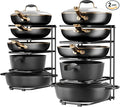ORDORA 2 Pack Pots and Pans Organizer under Cabinet 13.58" Tall, 5-Tier Pan Organizers inside Cabinet, Space Saving Kitchen Storage Pot Rack for Baking Pan Cast Iron Skillets Cookware - No Assembly