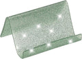 PATIKIL Business Card Holder for Desk, Acrylic Business Card Holders Shine Card Stand Organizer Cards Display for Office Exhibition, Light Green
