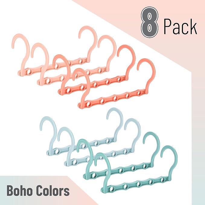 Mr. Pen- Space Saving Hangers, 8 pcs, 360° Rotating Hooks | Magic Cascading Hanger Organizer with 5 Enclosed Slots, Closet Organizers and Storage for Clothes