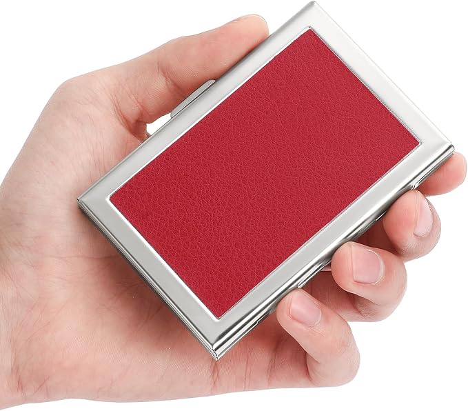 Credit Card Holder Wallet for Women Men Stainless Steel Metal Card Case RFID Blocking Business Card Protector Case with 6 Slots