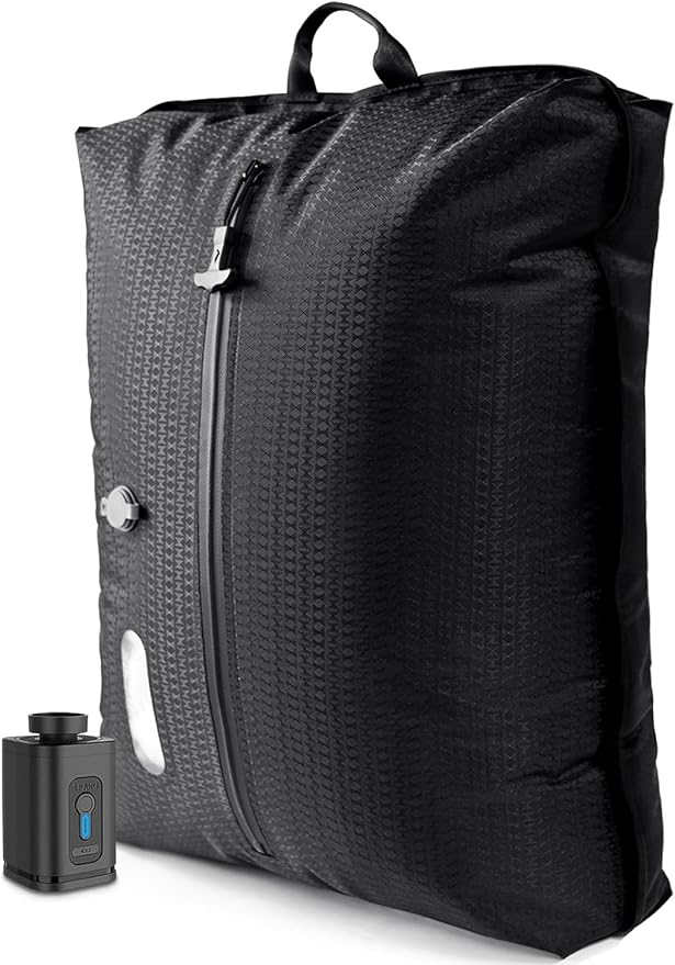 Travel Vacuum Bags with Pump–Electric Wireless Air Pump, Double Layer travel vacuum bags for luggage with IP67 Waterproof (Large size 1PC+Pump)