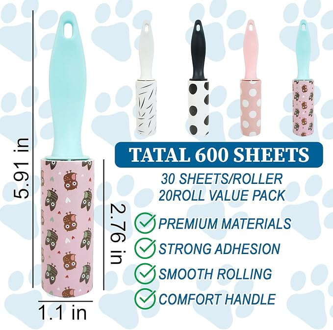8Pcs Mini Lint Roller Travel Size, Mini Lint Roller for Portable Travel | Lint Bursh Rollers for Purse Pet Clothes, Cat Hair Extra Sticky Clothes Removal Tool for Bags Furniture 5.9×1.1In