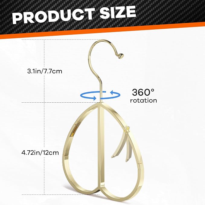 Multipurpose Closet Hangers- Tie and Belt Hanger for Closet- Ideal for Storing Belts, Ties, Scarfs, Baseball Hats, Purses & More- Great Space Saving Belt Organizer for Wardrobe