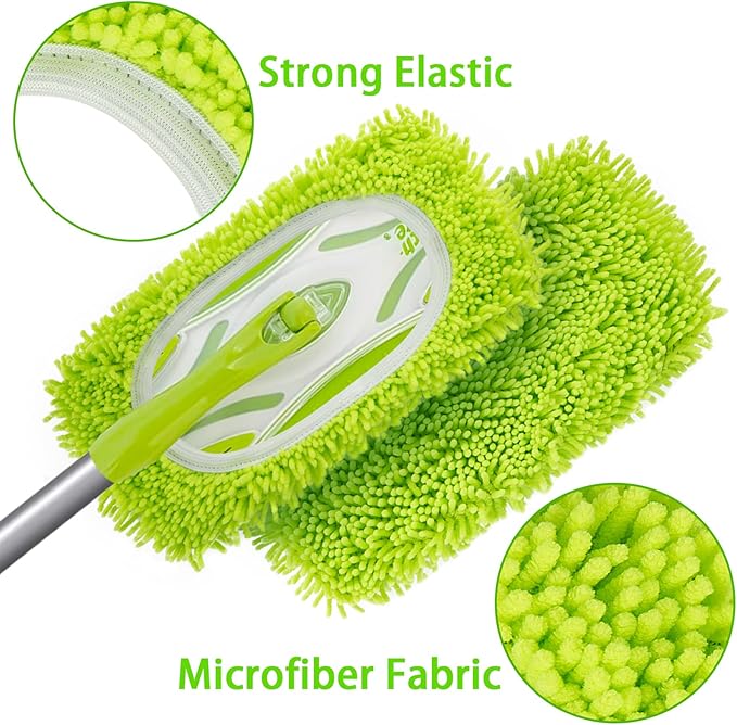 Unoutur Reusable Dry Sweeping Cloths Microfiber Wet Mop Pads Compatible with Swiffer Sweeper Mop Replacement Sweeping Mopping pad Refills for Hardwood Surface Floor Cleaning (6PCS)
