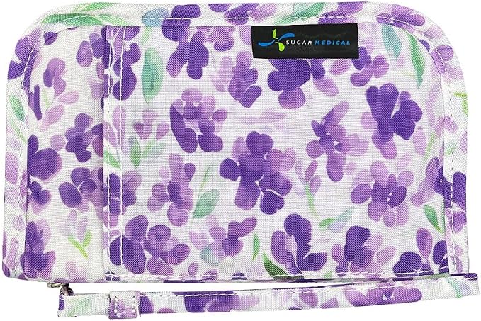 Sugar Medical Diabetes Supply Case |Diabetic Care Products | Diabetic Supplies Travel Organizer | Diabetic Supply Bag | Glucose Meter Kit | Diabetic Bags for Supplies | Glucometer Case (Tessa Floral)