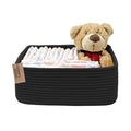COMFY-HOMI 11.5"x7.5"x4.7" Storage Baskets for Organizing | Cotton Rope Woven Basket | Toy Storage Bin Box | Basket for Shelves, Closet Organizer Bin, Decorative Closet Shelf, 1 Pack