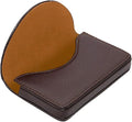 Performore Slim PU Leather Business Card Holder Case Magnetic Pocket Organizer Holds 30 Cards Professional Storage for Men Women Compact Credit Card Brown