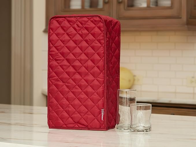 Covermates Keepsakes Square Appliance Cover – Quilted Kitchen Appliance Cover for Countertop Storage – Dust Protection – Stain Resistant – Washable – Slip-On Appliance Design, Red